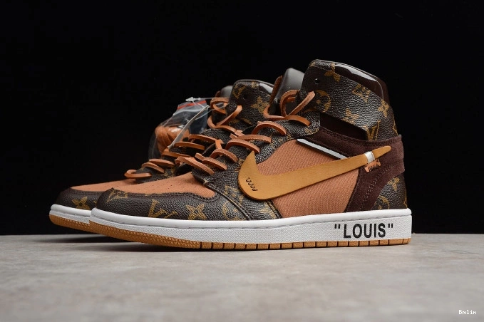 Bmlin shoes Off-Louis OW Air AJ1 x AQ0818-158 1 Jordan 0818